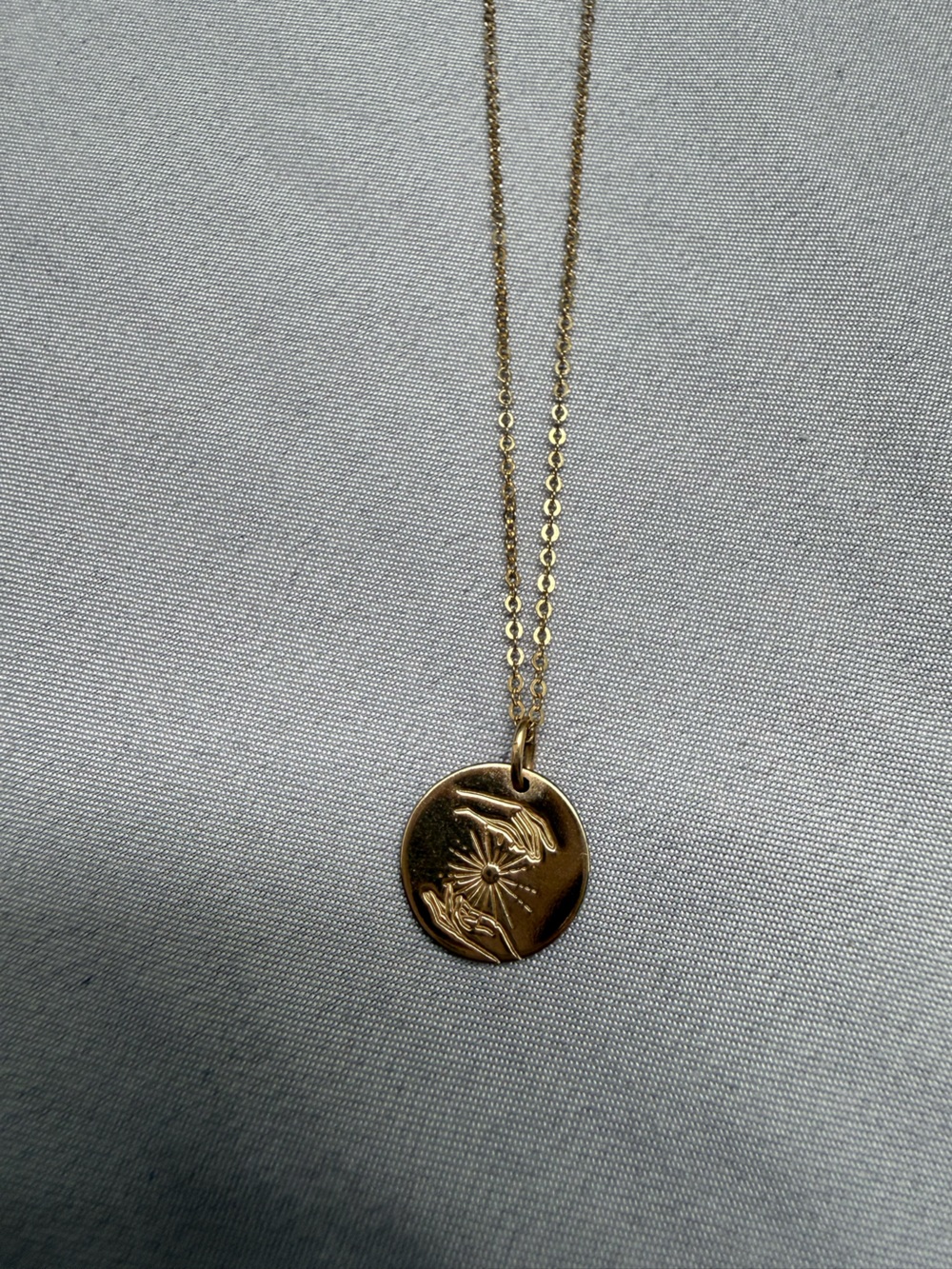 GLDN gold filled disc necklace